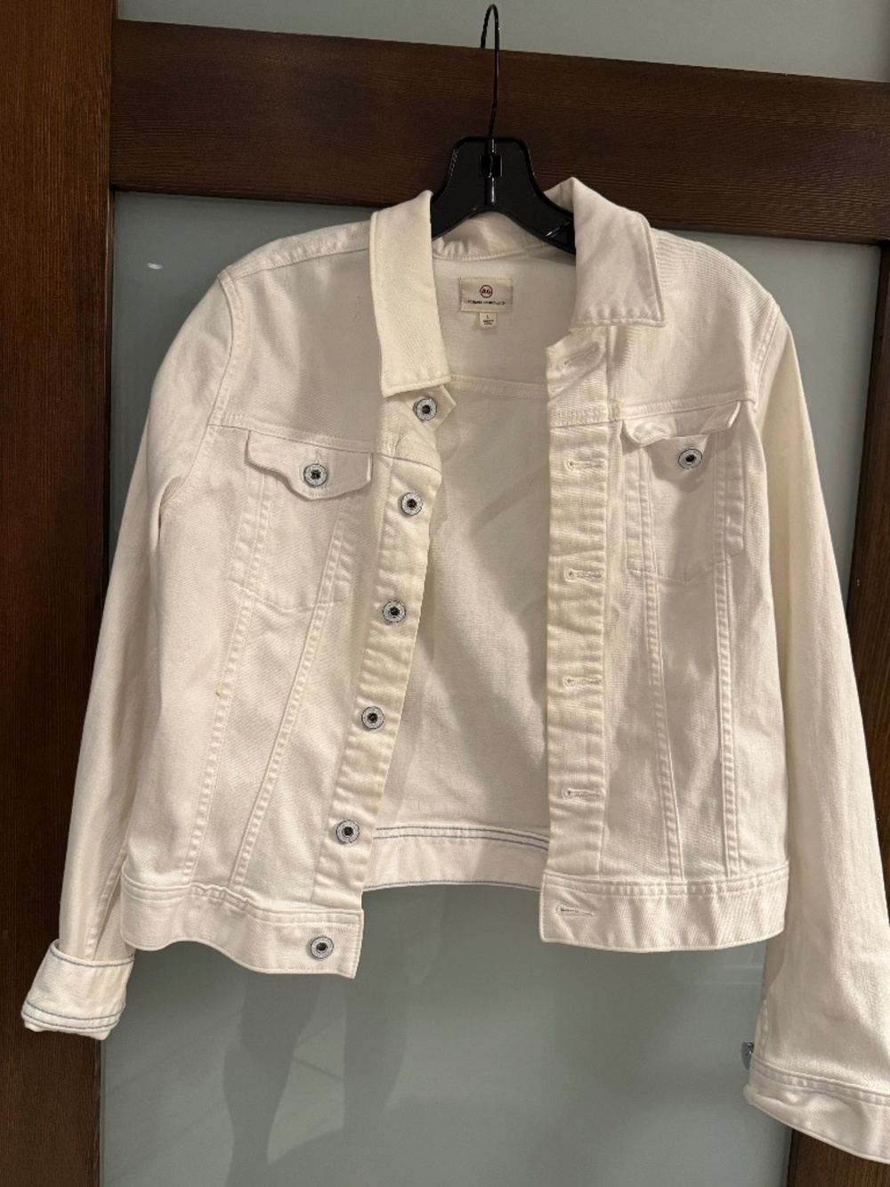 AG jean Jacket in white size Large